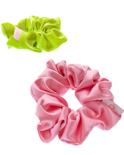 2 Pack Silk Scrunchies