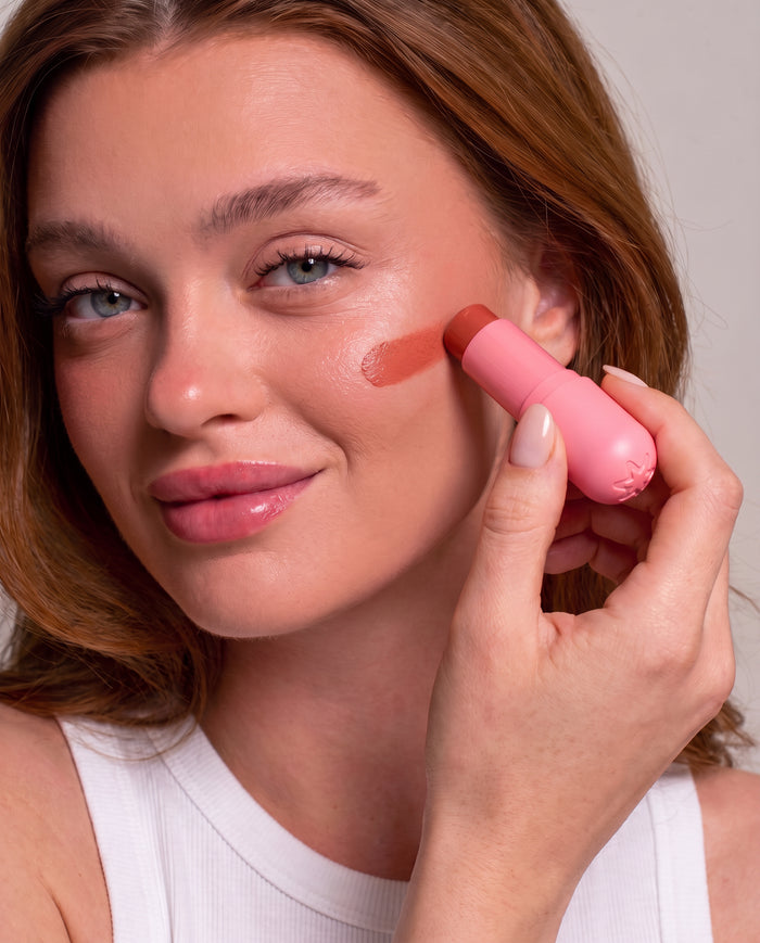 Apply directly to the apples of your cheeks.